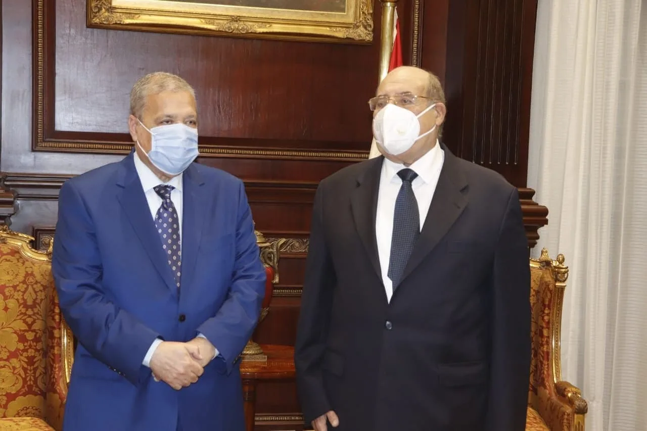 المستشار عبد الوهاب عبد الرازق يستقبل رئيس النيابة الإدارية لتقديم التهنئة
