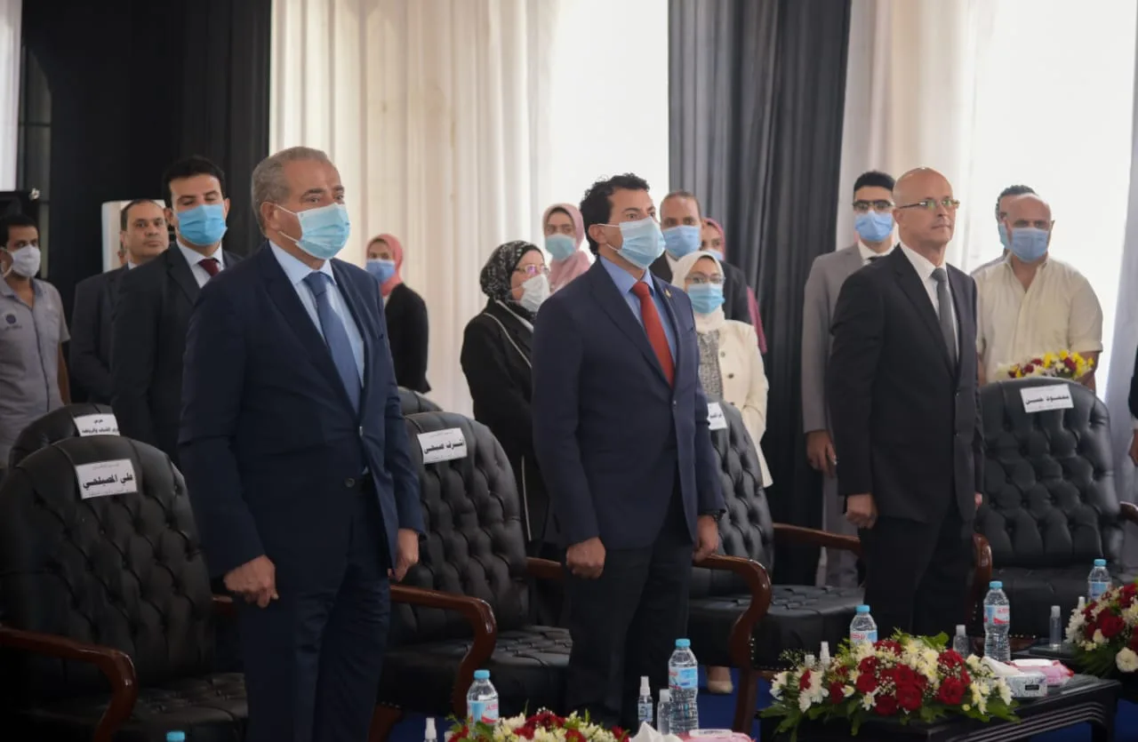 متجمعين في الخير..وزراء الهجرة والتنمية المحلية والتموين والشباب والرياضة في مؤتمر بالغربية